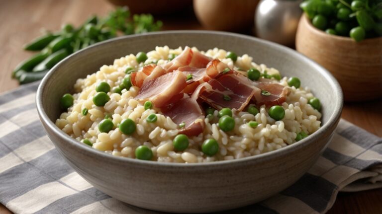 Risoto de Pancetta e Ervilhas
