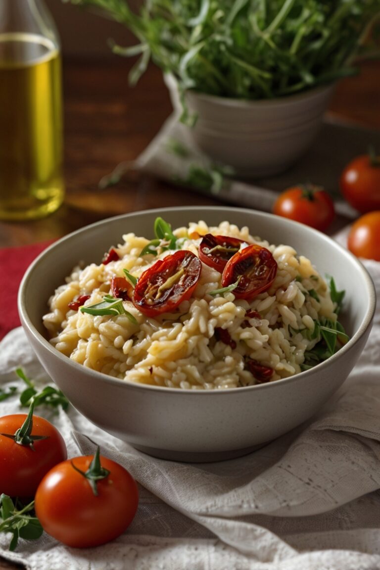 Risoto de Rúcula com Tomate Seco